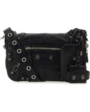 Balenciaga Black Nappa Leder Le Cagole Männer Xs Umhängetasche - Schwarz
