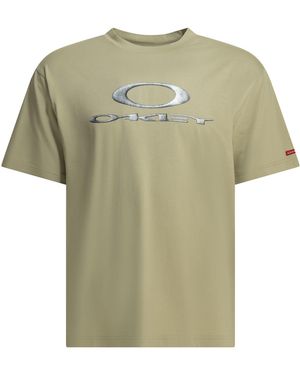 OAKLEY FACTORY TEAM BY BRAIN DEAD "New Retro Tee X Metal 3.0" Crew Neck T Shirt - Green