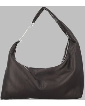 Rick Owens Shoulder Bag Cropped Gemini Leather Calf - Grey
