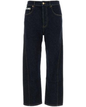 Moschino Straight Mid Rise Jeans - Blue
