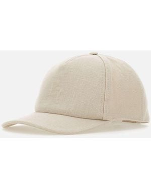 Eleventy Elenty Linen Baseball Cap Con Logo - Neutro
