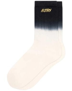 Autry Tie Dye Socks With Embroidered Logo - Black