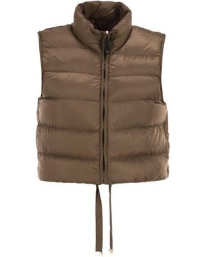 Max Mara Mtcfavilla Quilted Technical Fabric Gilet - Brown