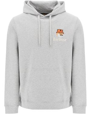 Barbour Maison Kitsuné Hoodie - Grey