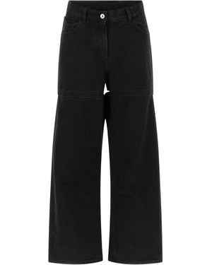 The Attico Garment-Dyed Cotton Denim Jeans - Schwarz