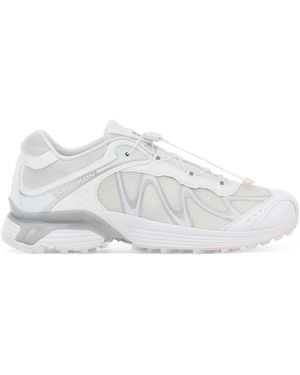 Salomon White Mesh And Fabric Xt-whisper Trainers