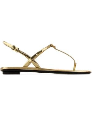 Prada Leather Thong Sandals - White