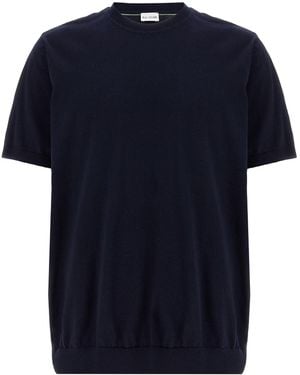 Pal Zileri Gebreide T -shirt - Blauw