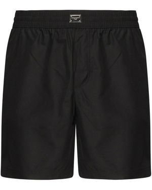 Dolce & Gabbana Black Nylon Swim Boxer - Zwart