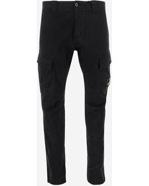C.P. Company Stretch Cotton Cargo Pants - Black