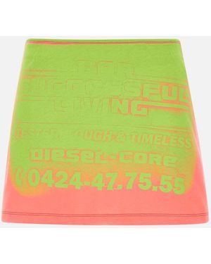 DIESEL O Hun Cotton Mini Gonna - Verde