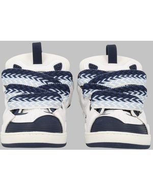 Lanvin Mini Leather Trainers For Kids - Metallic