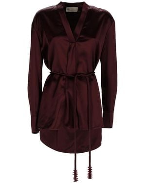 Tory Burch Satin Blouse - Red