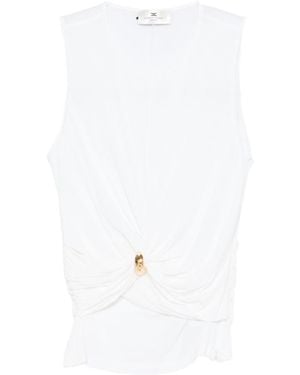 Elisabetta Franchi Sleeveless Top - White