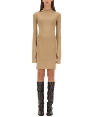 Fendi Wool And Silk Dress - Natural