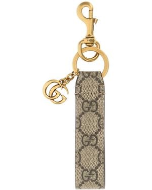 Gucci Printed Canvas Keyring - Metallic