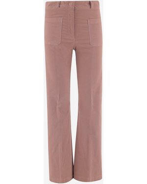 QL2 Donna Broek Van Stretchkatoenfluweel - Roze