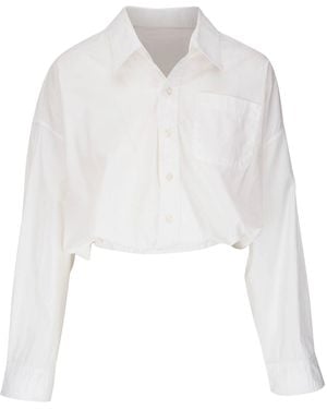 R13 Crossover Bubble Shirt - White