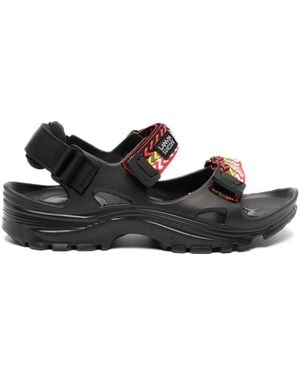 Lanvin 'Wave Curb Schnürsenkel' X Suicoke Sandalen - Schwarz