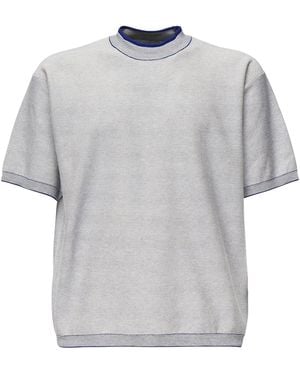 Stone Island Two Tone Oversized Blue T -shirt - Grijs