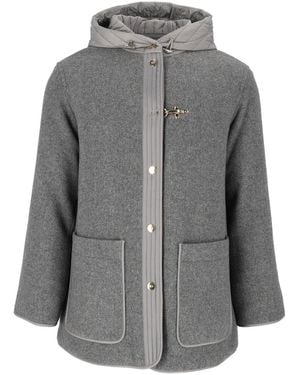 Fay Corto Bimateriale Cappucc+Gancio - Grau