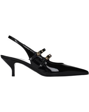 Celine Judy Sandals Patent Leather - Black