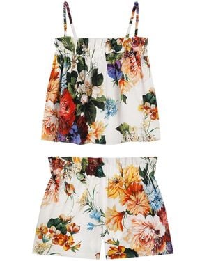 Dolce & Gabbana Top Set mit Shorts - Weiß