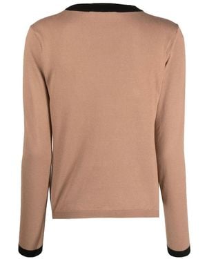 Cormio Camisa de punto de manga larga con - Marrón