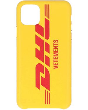 Vetements Dhl Logo Print Iphone 11 Pro Case - Yellow