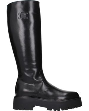 Celine Leather Boots - Black