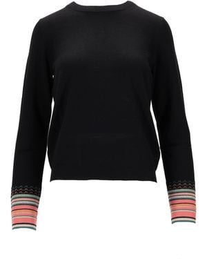 Paul Smith Damen Strickpullover mit Rundhalsausschnitt - Schwarz