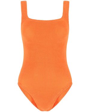 Hunza G Square-Neck One-Piece Swimsuit - Orange