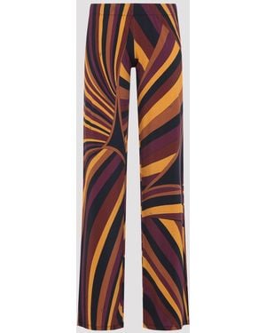 PUCCI Printed Wide-Leg Trousers - Orange