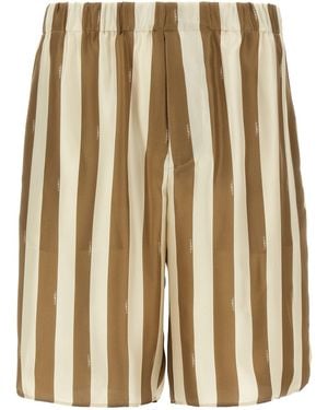 Fendi Short Pequin - Neutre