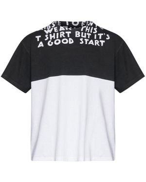 MM6 by Maison Martin Margiela Bold Graphic Print T-Shirt With Relaxed Fit - Schwarz