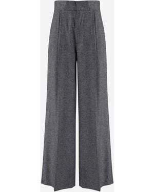 Sa Su Phi Pantalon Ajusté En Laine Stretch Et Cachemire - Gris