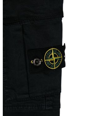Stone Island Pantalones delgados de la isla de piedra - Negro