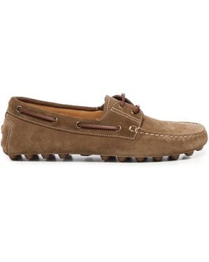 Tod's Tod 's Bubbel Rubberen Suède Loafers - Bruin