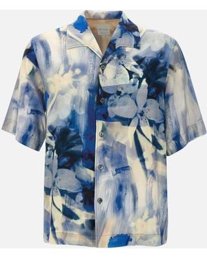 Paul Smith "Gemaltes Foto Viskosehemd" - Blau
