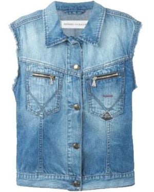 P.A.R.O.S.H. P.A.R.O.S.H. Sleveless Denim Gilet - Blau