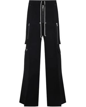 Rick Owens Wool Cargobelas Trousers - Black