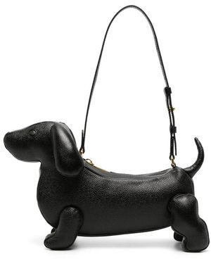 Thom Browne Beby Hector Leather Shoulder Bag - Black