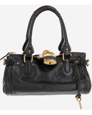 Chloé Paddington Leather Bag - Black