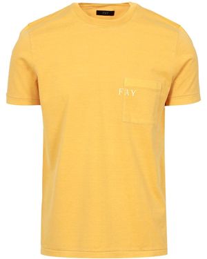 Fay T Shirts And Polos - Yellow