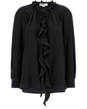 Victoria Beckham 'ruche' Blouse - Zwart