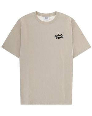 Maison Kitsuné T Shirt Con Logo - White