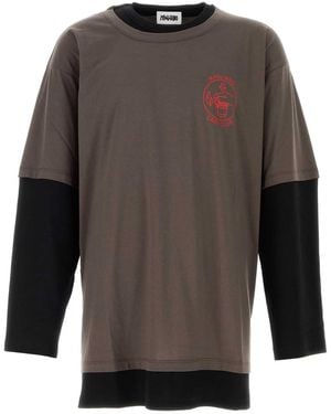 Magliano Two Tone Cotton Oversize Trauma T Shirt - Gray