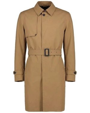 Herno Belted Single Breasted Coat - Natural