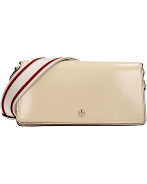 Tory Burch Beige Leather Crossbody Bag - Natural