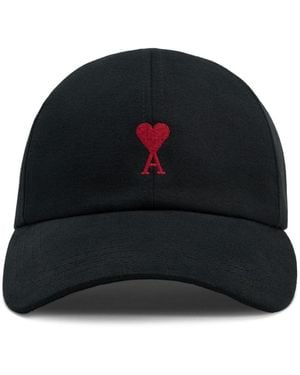 Ami Paris Ami De Coeur Baseball Cap - Black